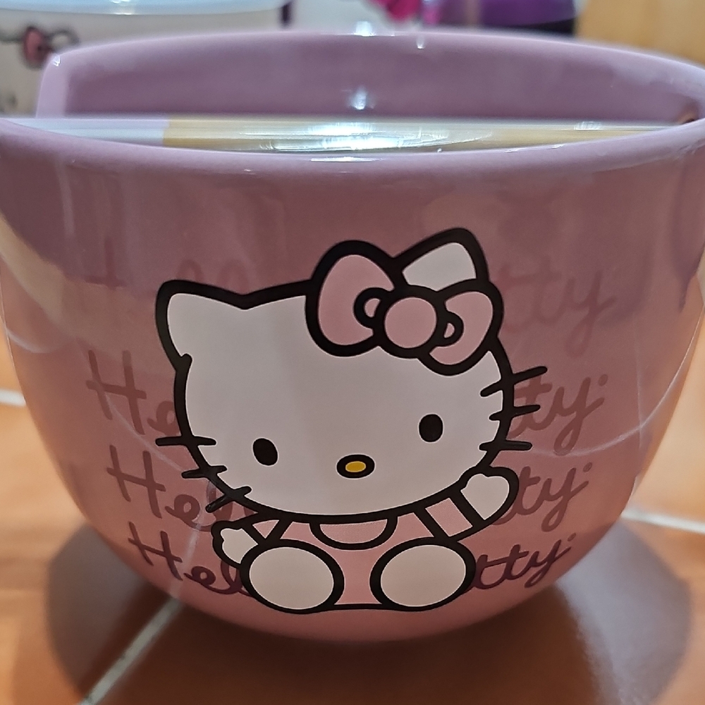 Hello Kitty Pink Ceramic Bowl
